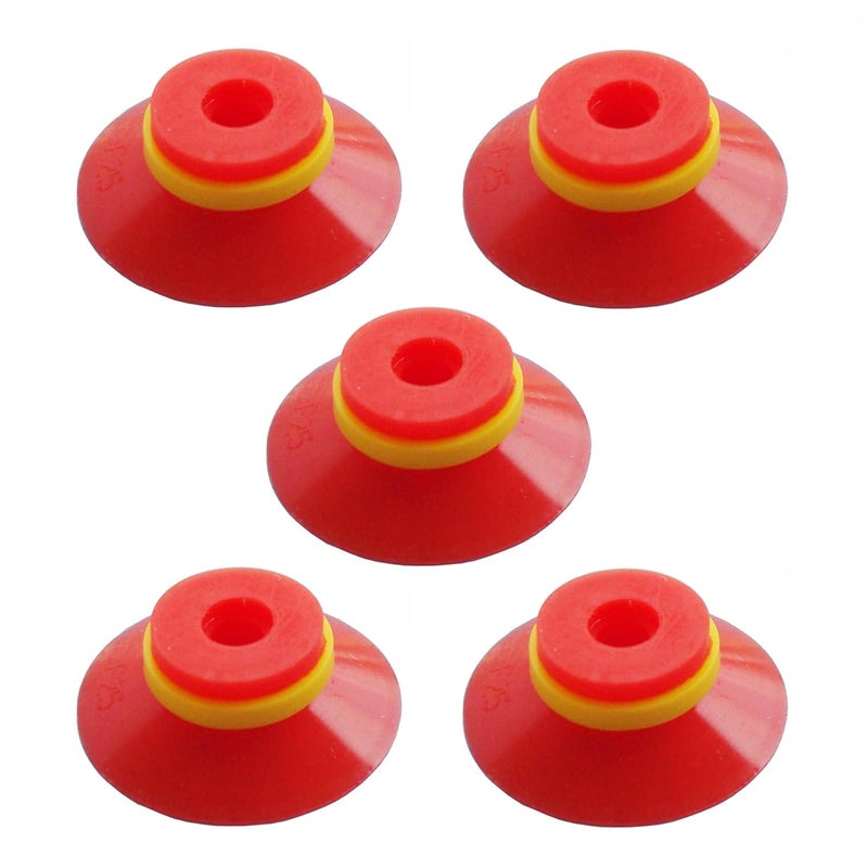 SICODA Industrial Flat Vacuum Suction Cup F Series Single-Layer Silicone Robotic Arm Accessory with Ribs,Pack of 5 pcs (F25) - Image 1
